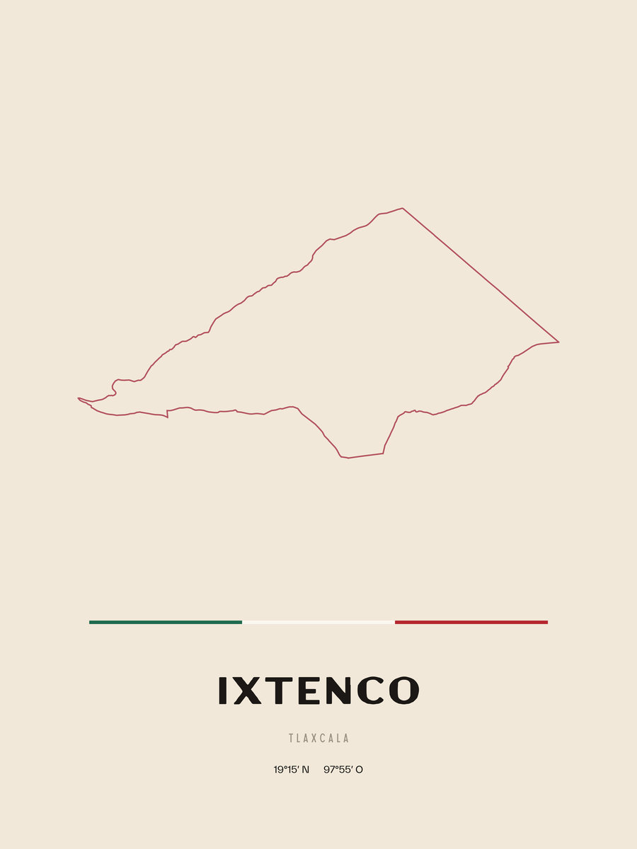 Framed poster of Ixtenco, Tlaxcala.
