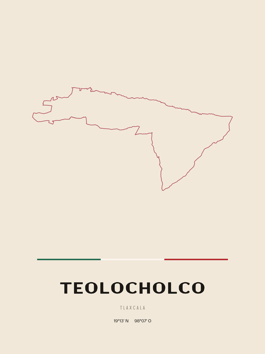 Framed poster of Teolocholco, Tlaxcala.
