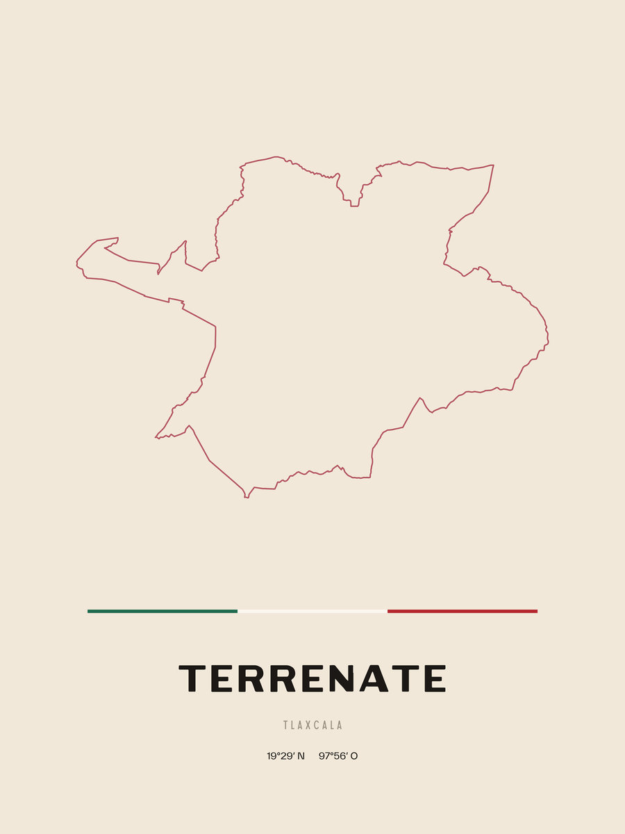 Framed poster of Terrenate, Tlaxcala.