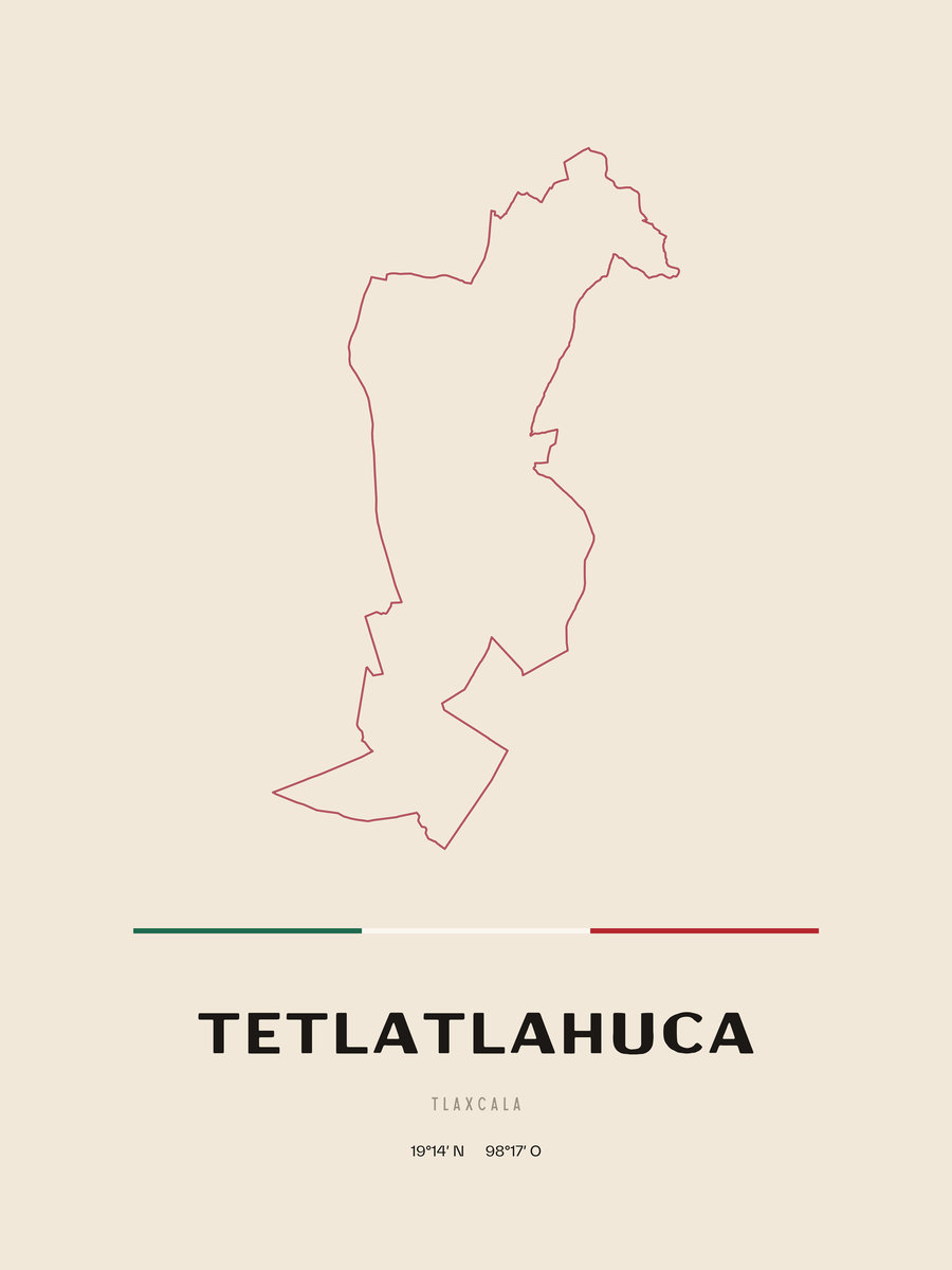 Framed poster of Tetlatlahuca, Tlaxcala.
