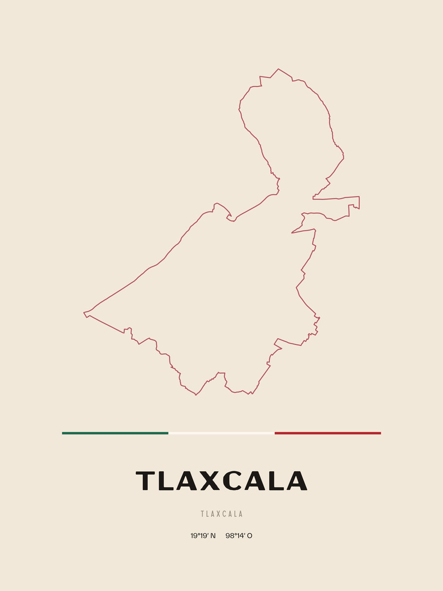 Framed poster of Tlaxcala, Tlaxcala.