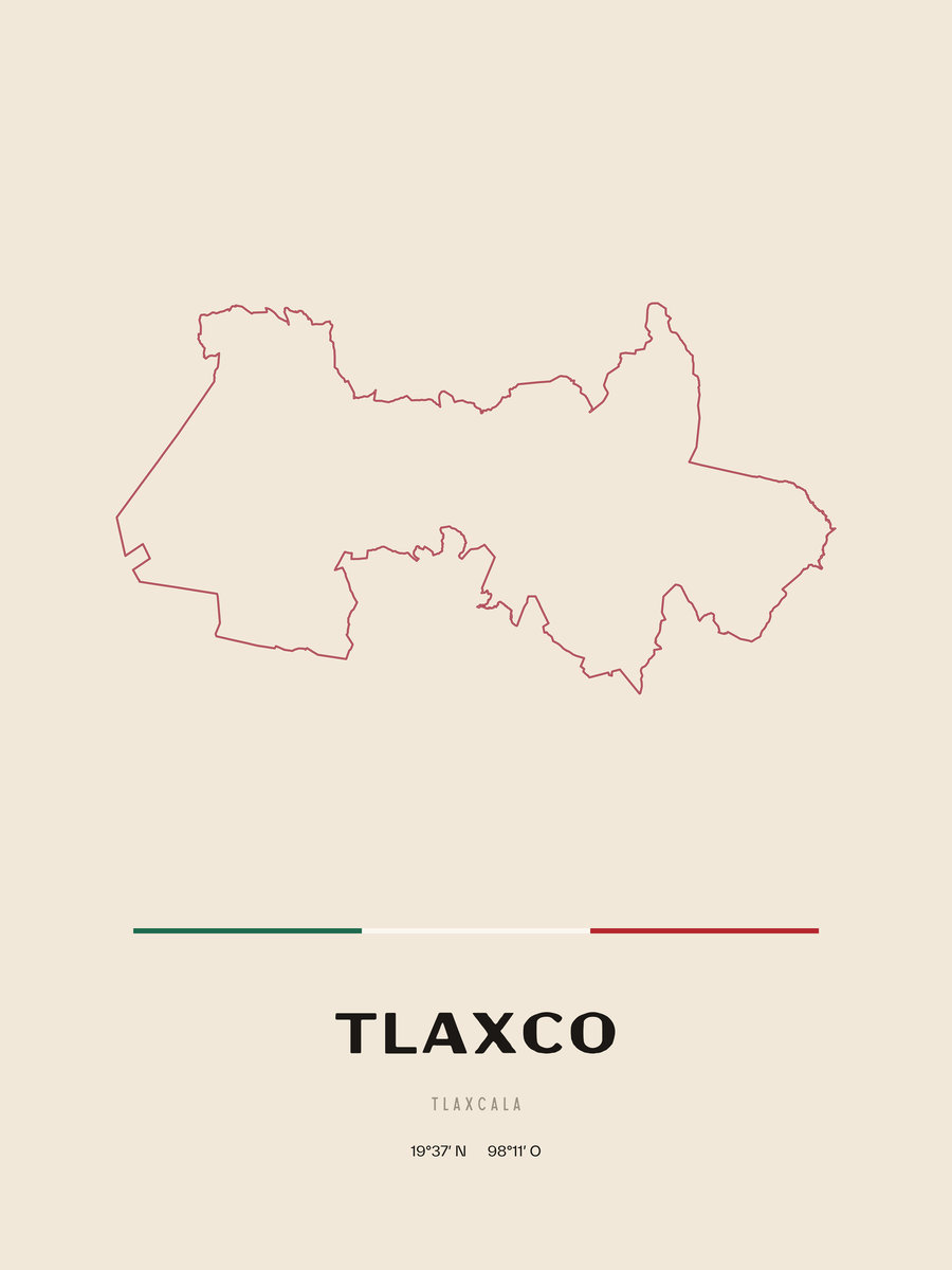 Framed poster of Tlaxco, Tlaxcala.