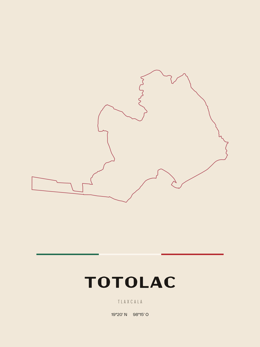 Framed poster of Totolac, Tlaxcala.