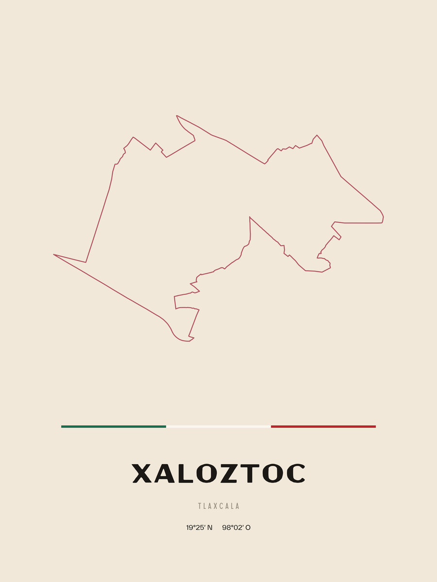 Framed poster of Xaloztoc, Tlaxcala.
