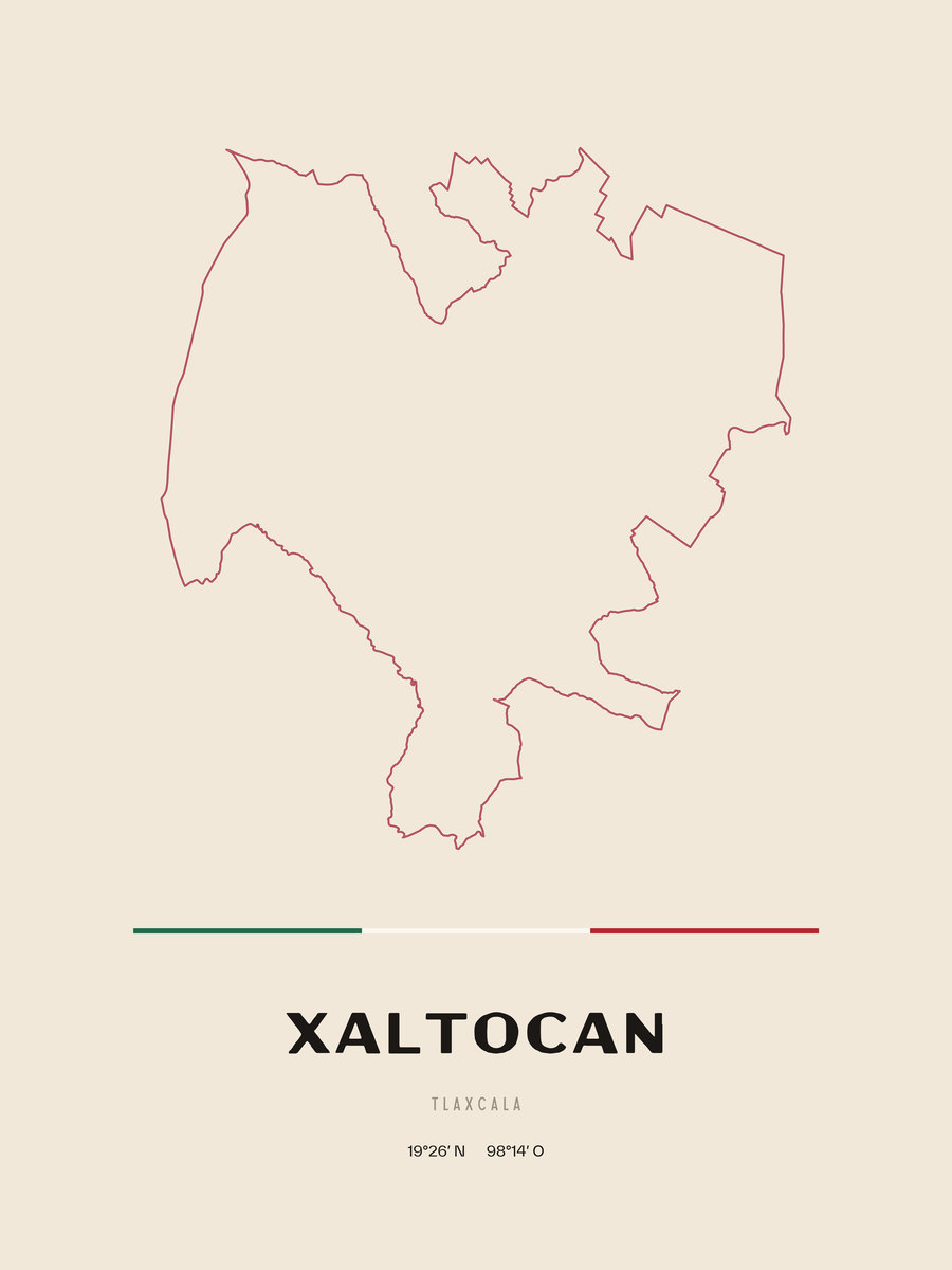 Framed poster of Xaltocan, Tlaxcala.