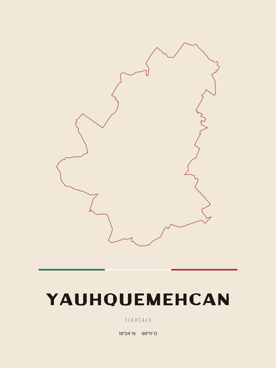 Framed poster of Yauhquemehcan, Tlaxcala.