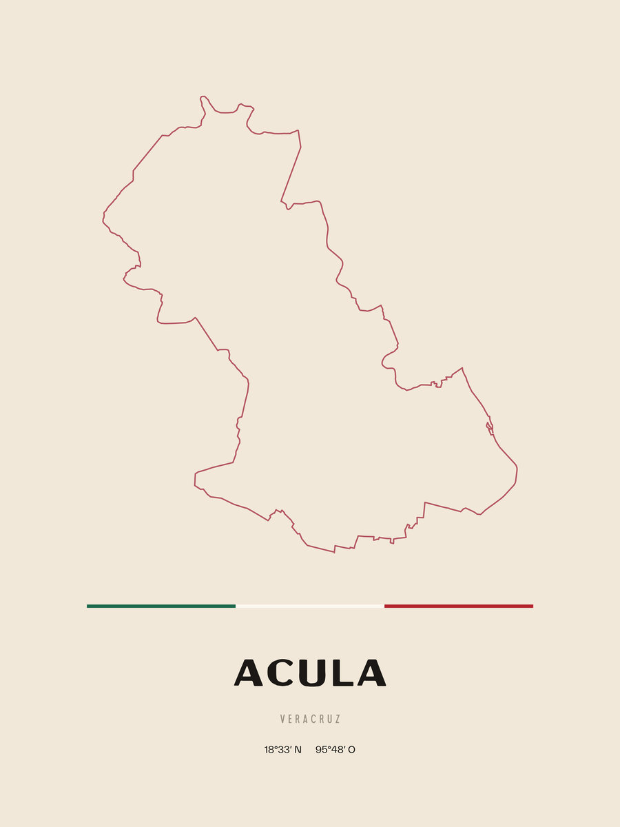 Framed poster of Acula, Veracruz.