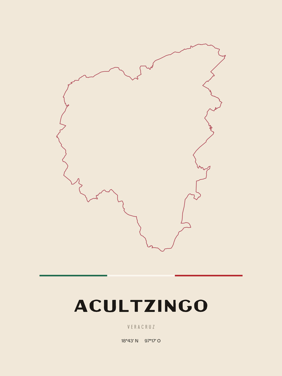 Framed poster of Acultzingo, Veracruz.