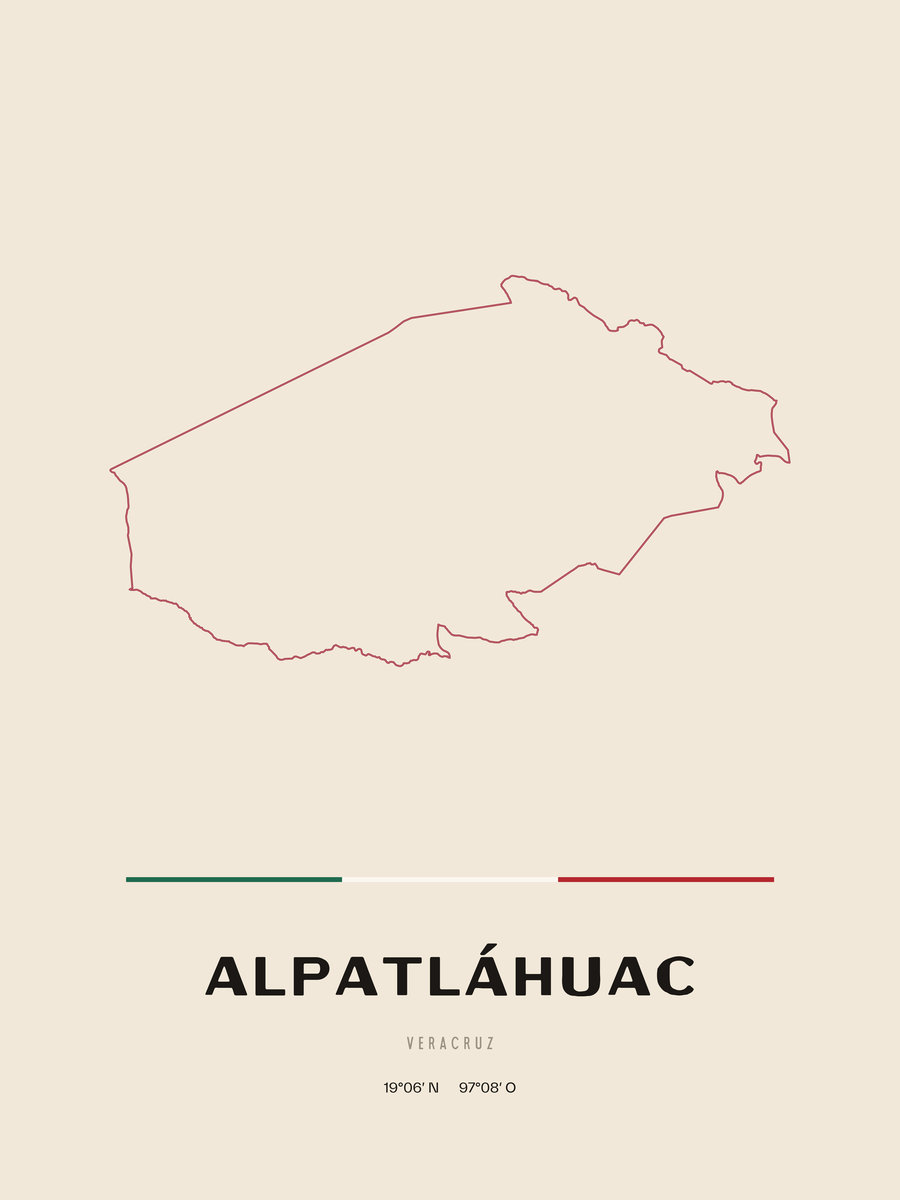 Framed poster of Alpatláhuac, Veracruz.
