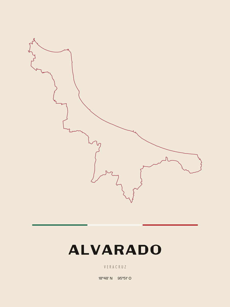 Framed poster of Alvarado, Veracruz.
