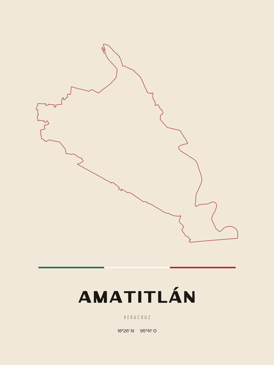 Framed poster of Amatitlán, Veracruz.