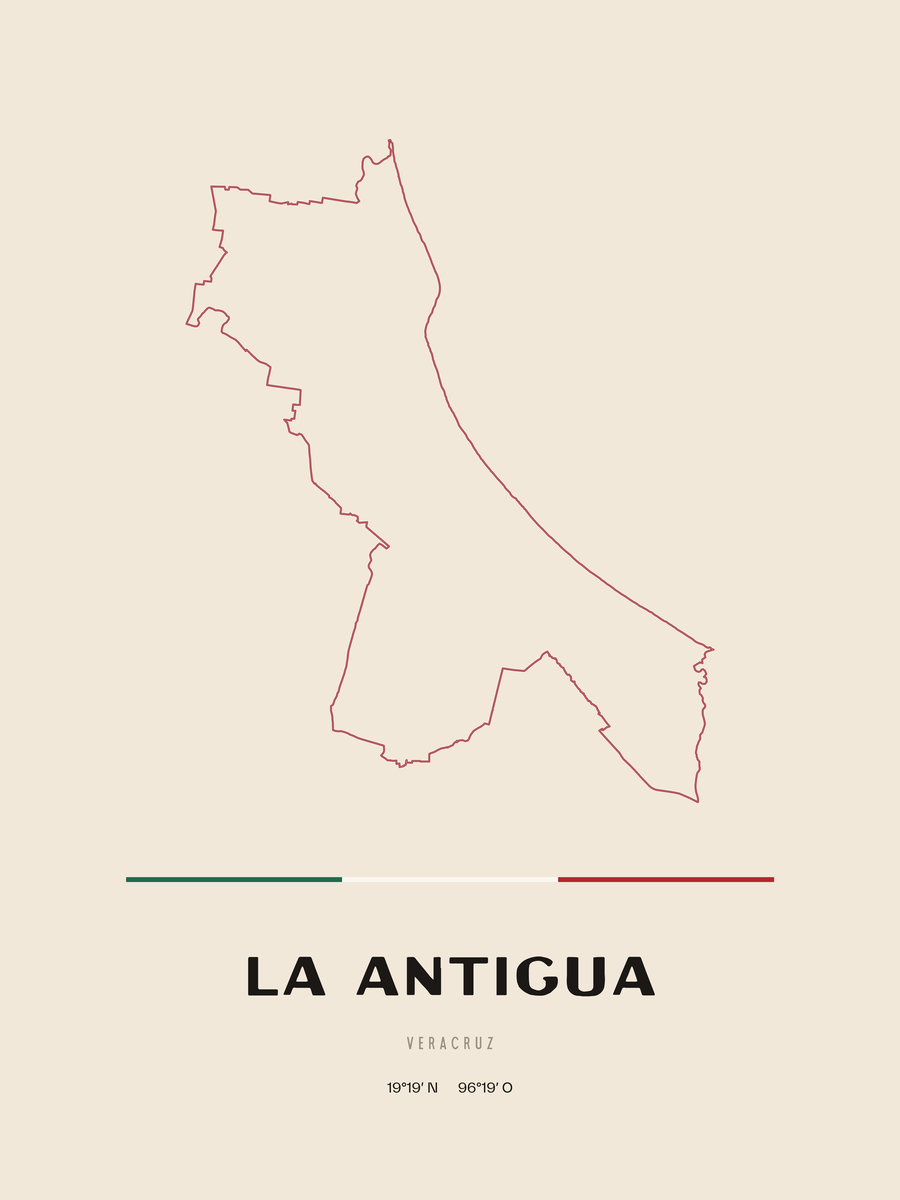 Framed poster of La Antigua, Veracruz.