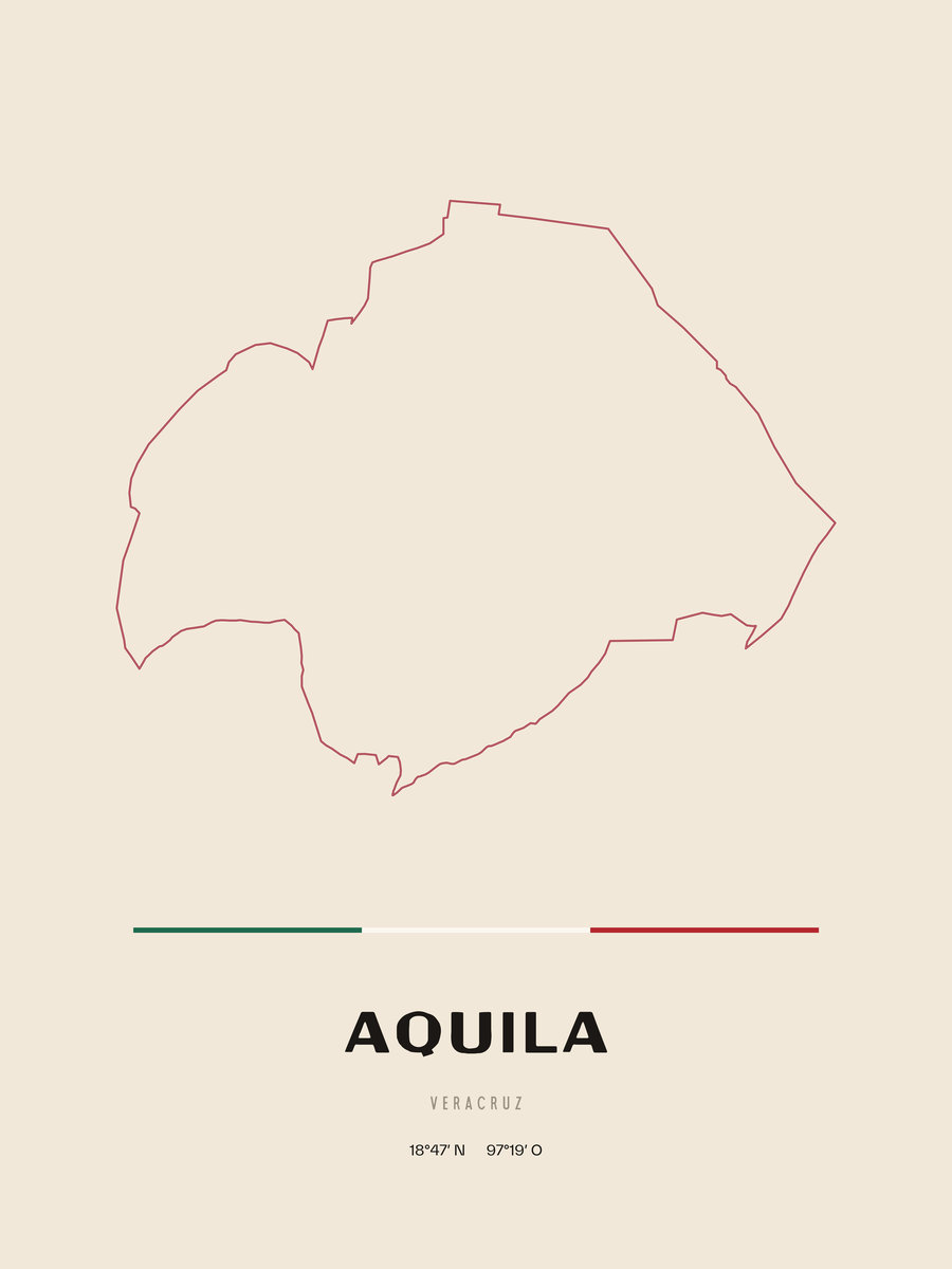 Framed poster of Aquila, Veracruz.