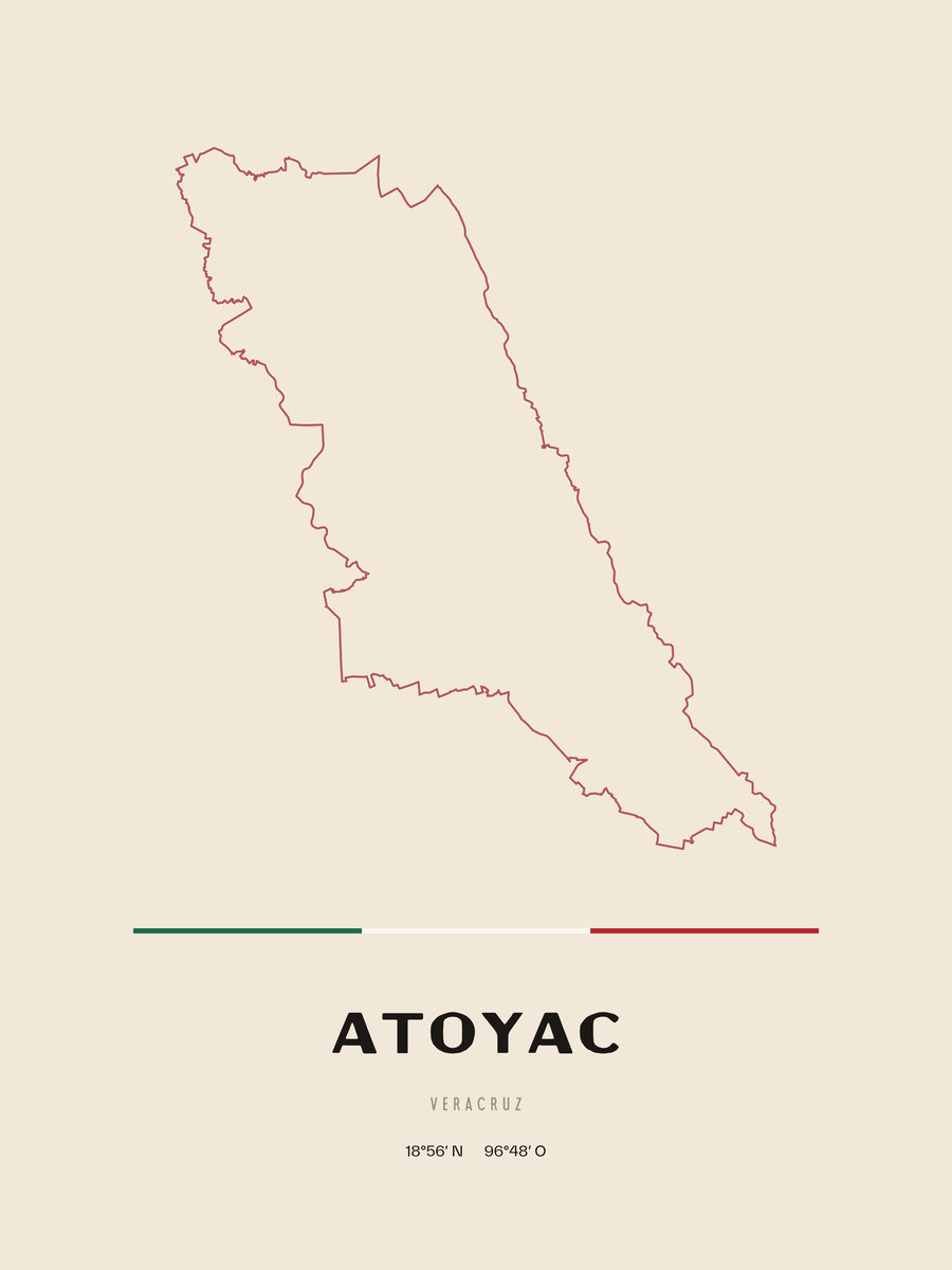 Framed poster of Atoyac, Veracruz.