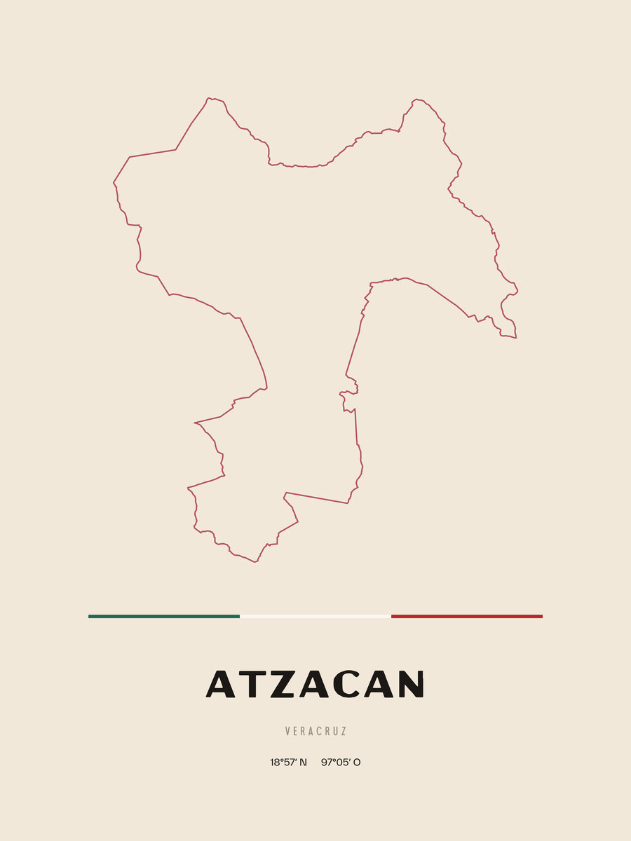 Framed poster of Atzacan, Veracruz.