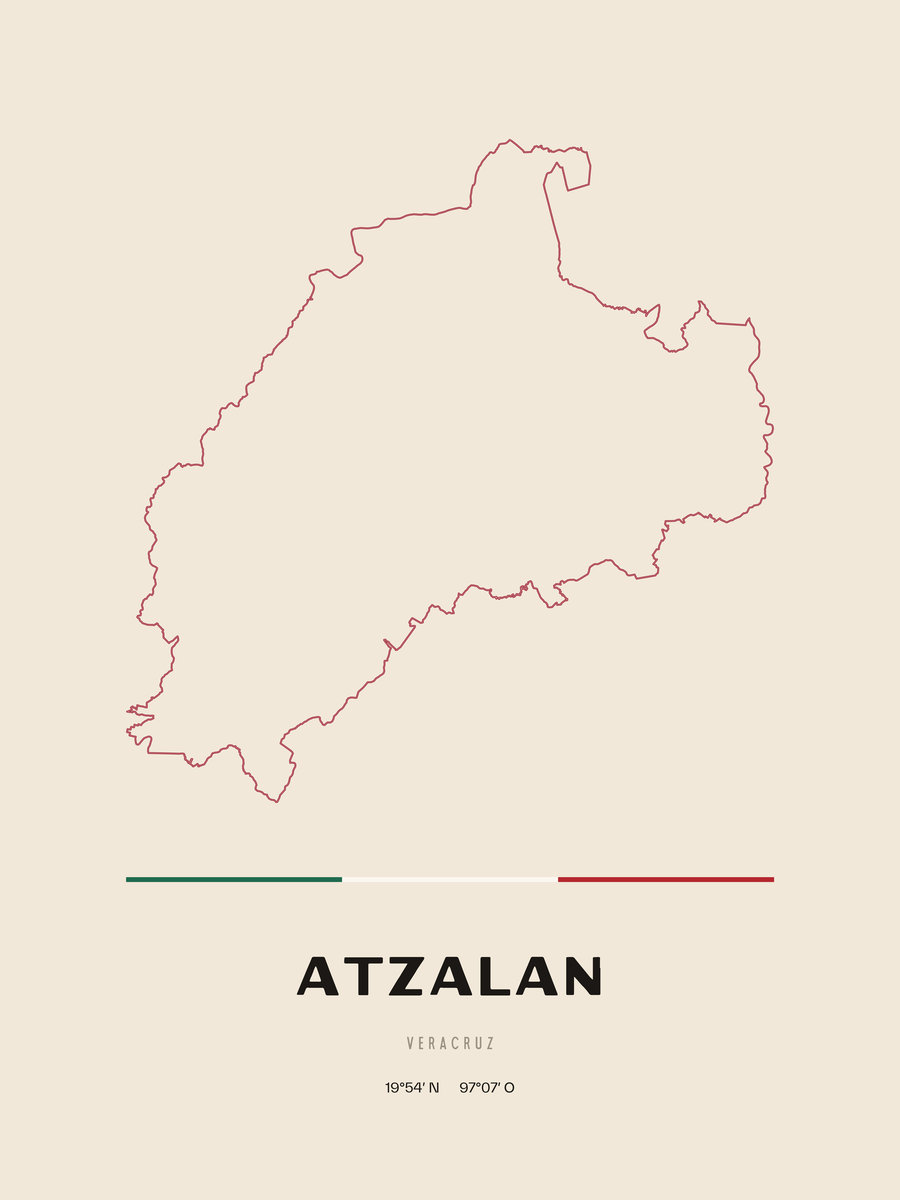 Framed poster of Atzalan, Veracruz.