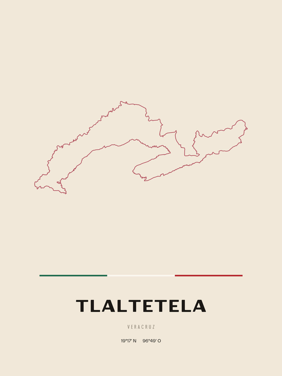 Framed poster of Tlaltetela, Veracruz.