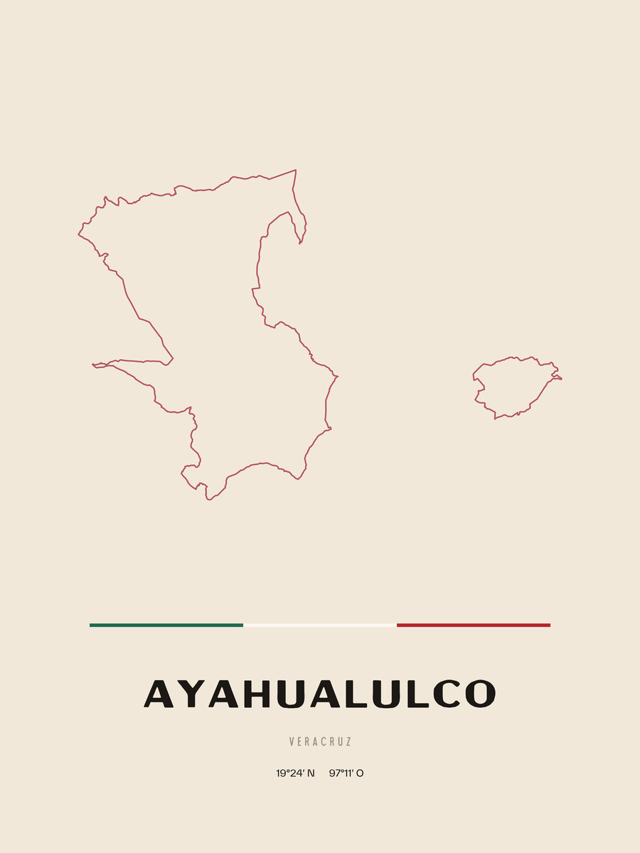 Framed poster of Ayahualulco, Veracruz.