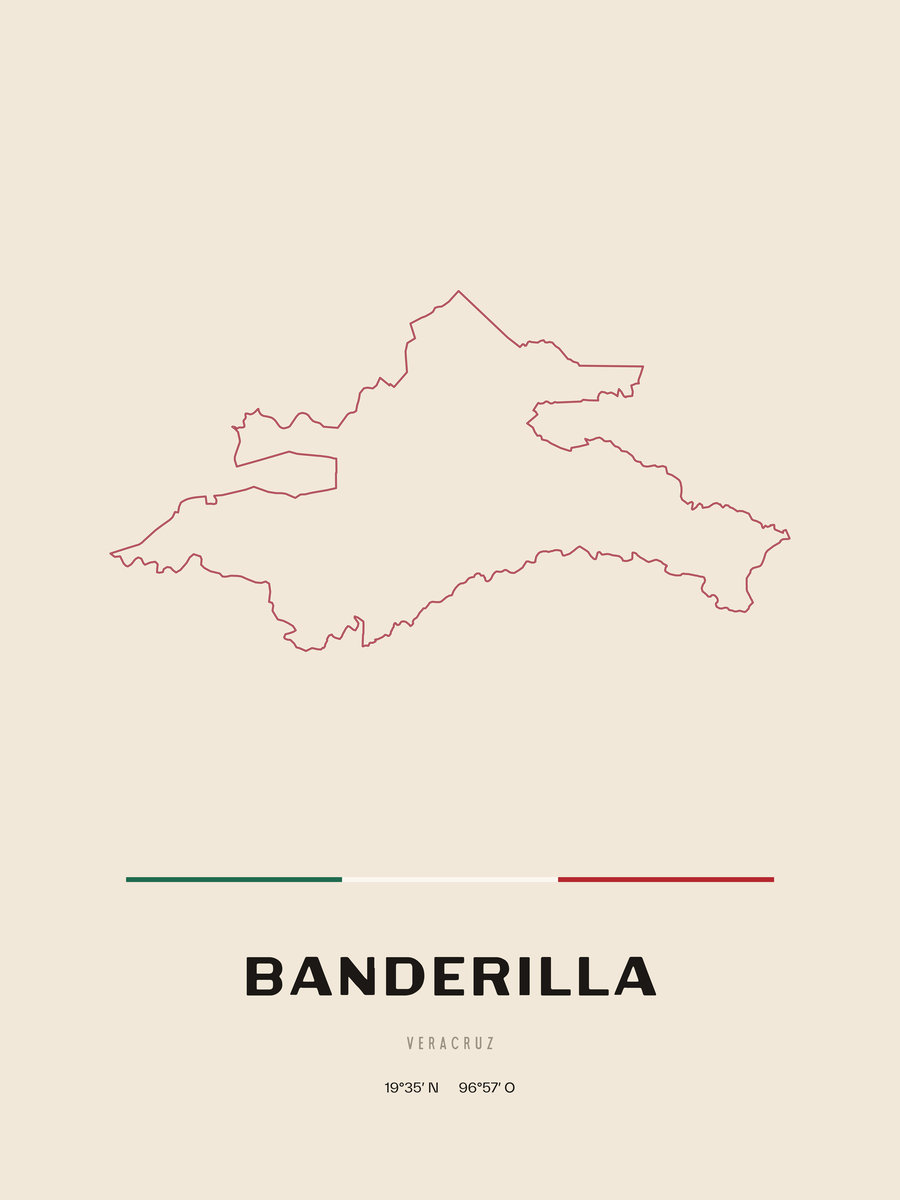 Framed poster of Banderilla, Veracruz.