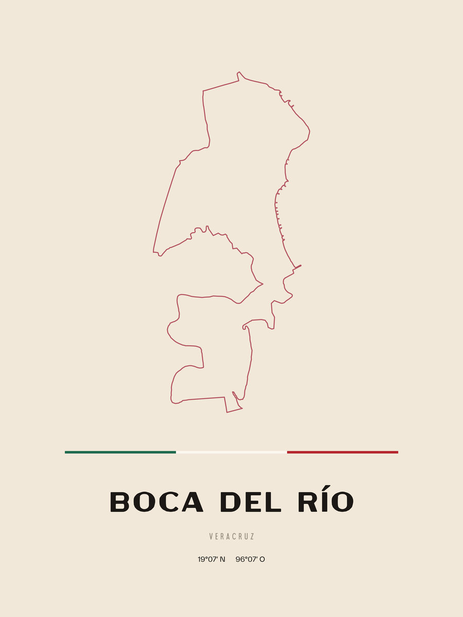 Framed poster of Boca del Río, Veracruz.