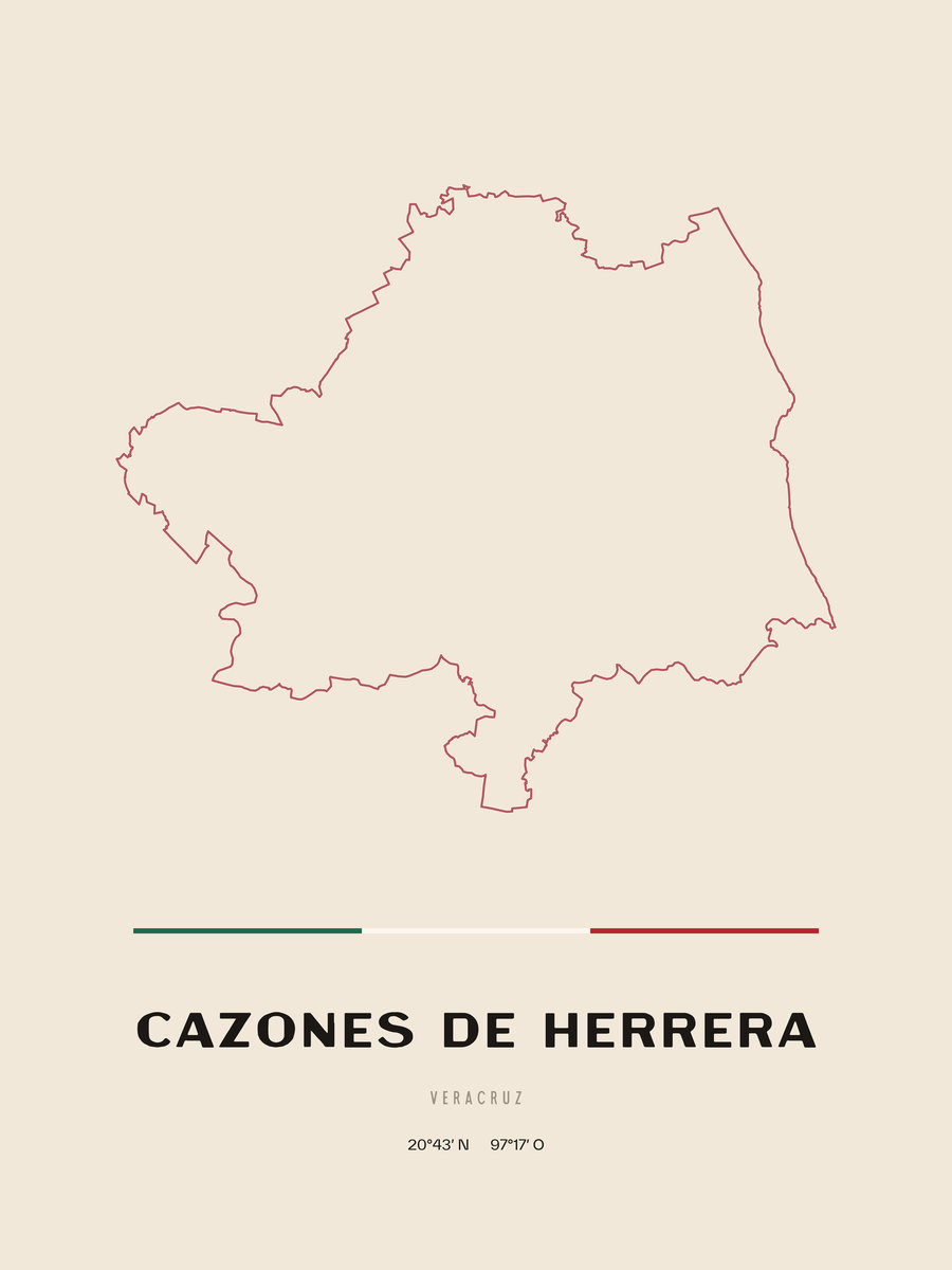 Framed poster of Cazones de Herrera, Veracruz.