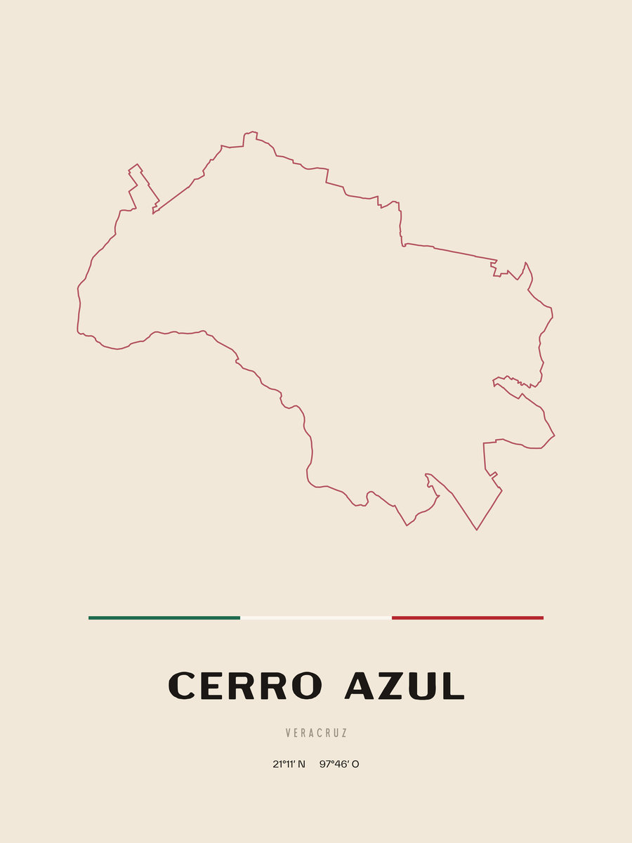 Framed poster of Cerro Azul, Veracruz.