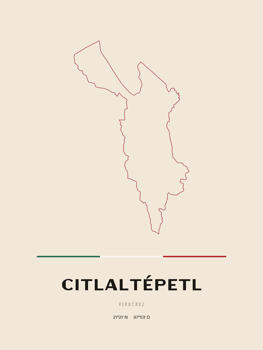 Framed poster of Citlaltépetl, Veracruz.