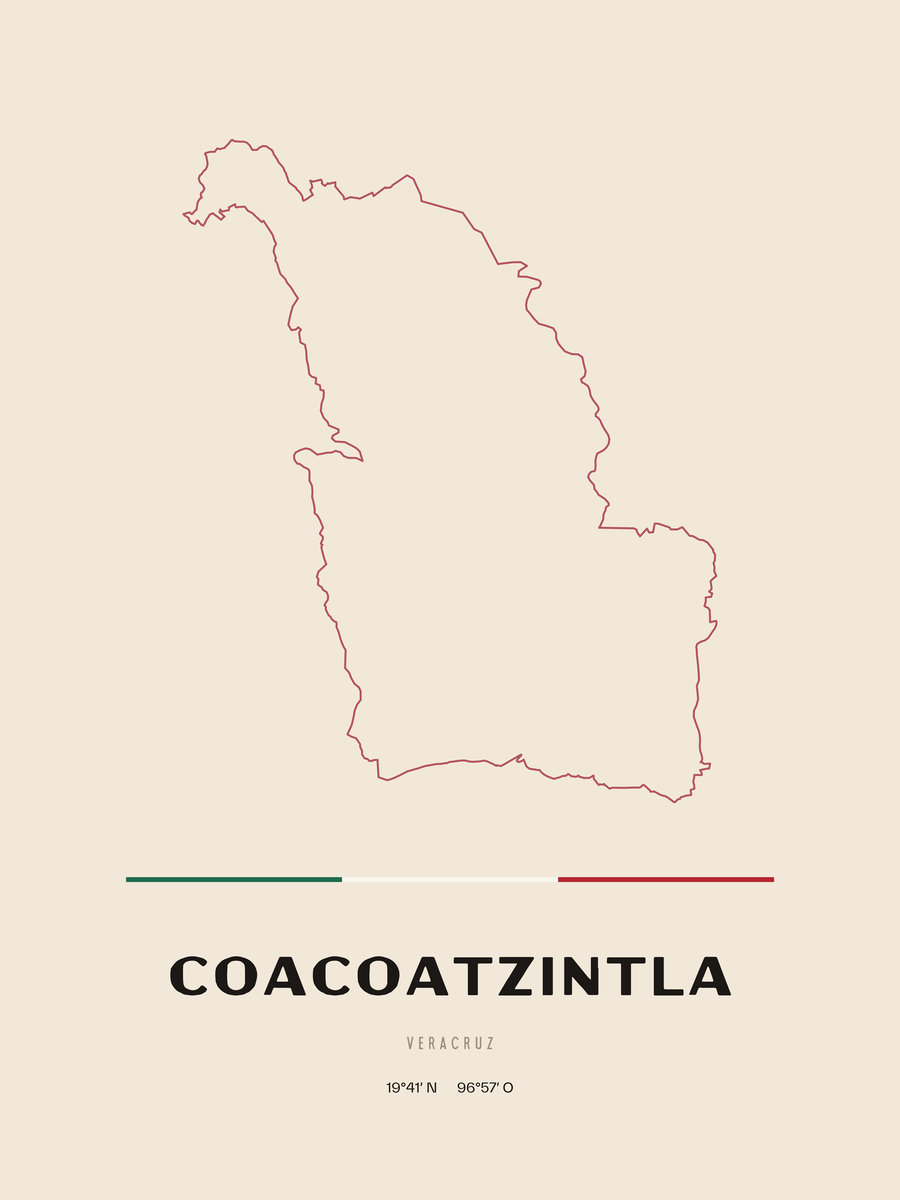 Framed poster of Coacoatzintla, Veracruz.