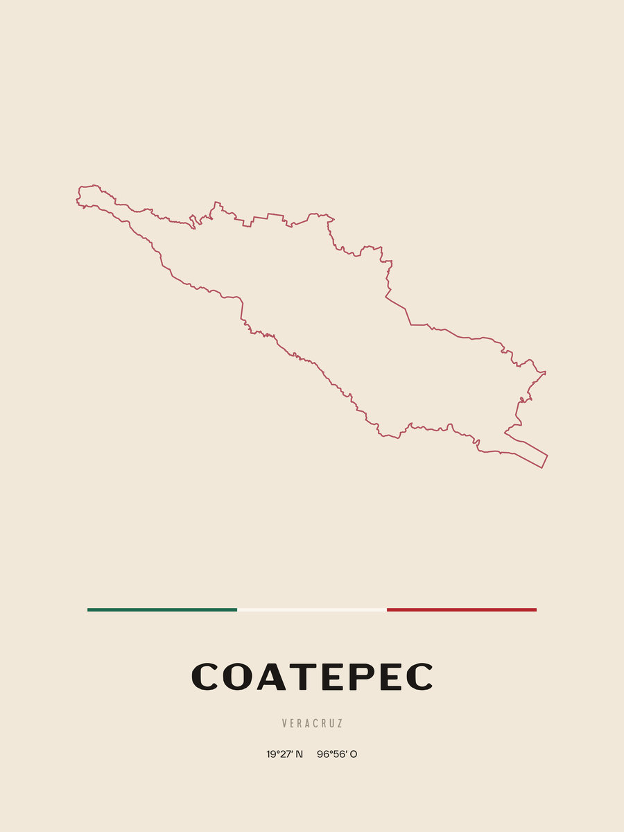 Framed poster of Coatepec, Veracruz.