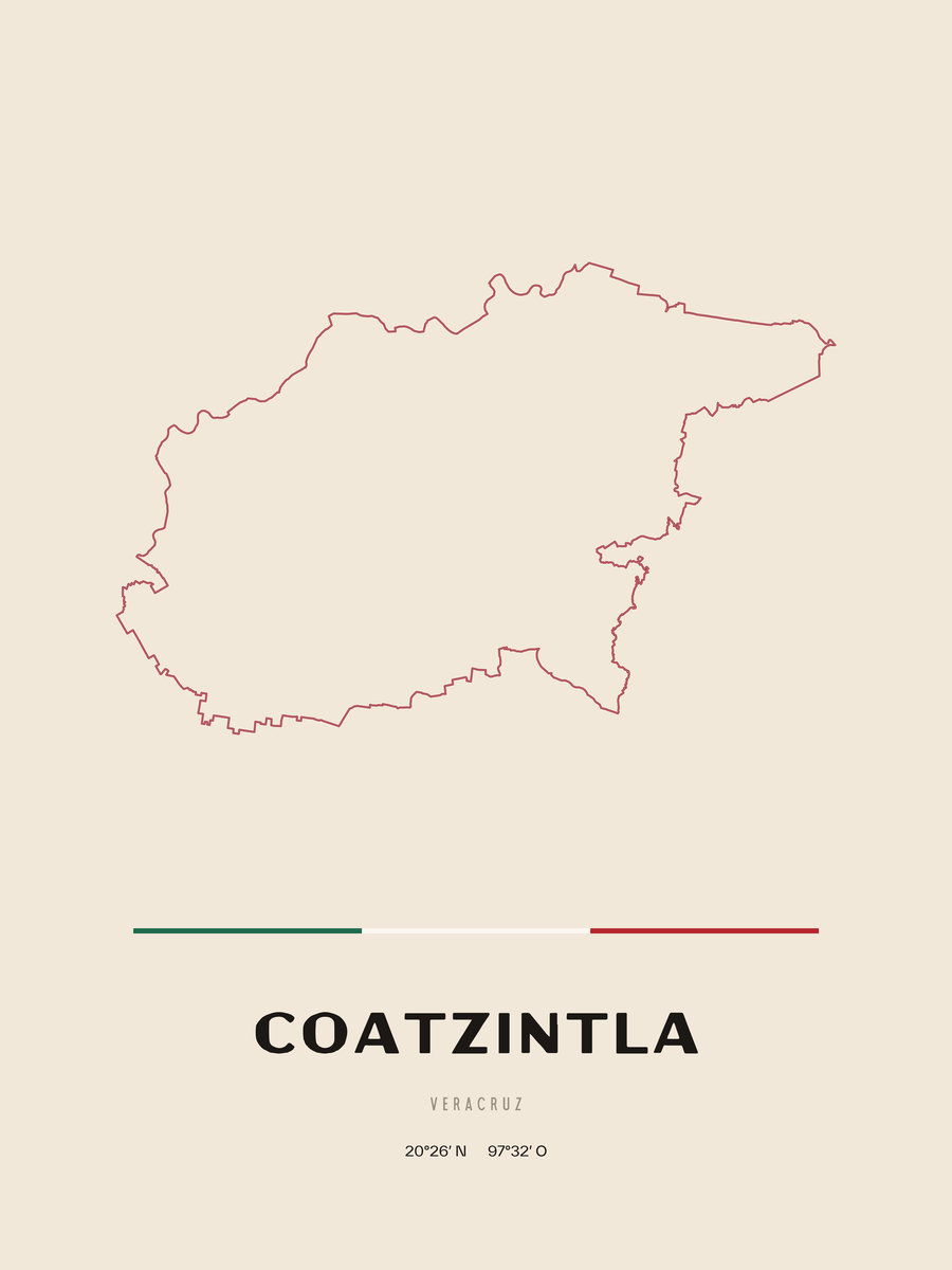 Framed poster of Coatzintla, Veracruz.