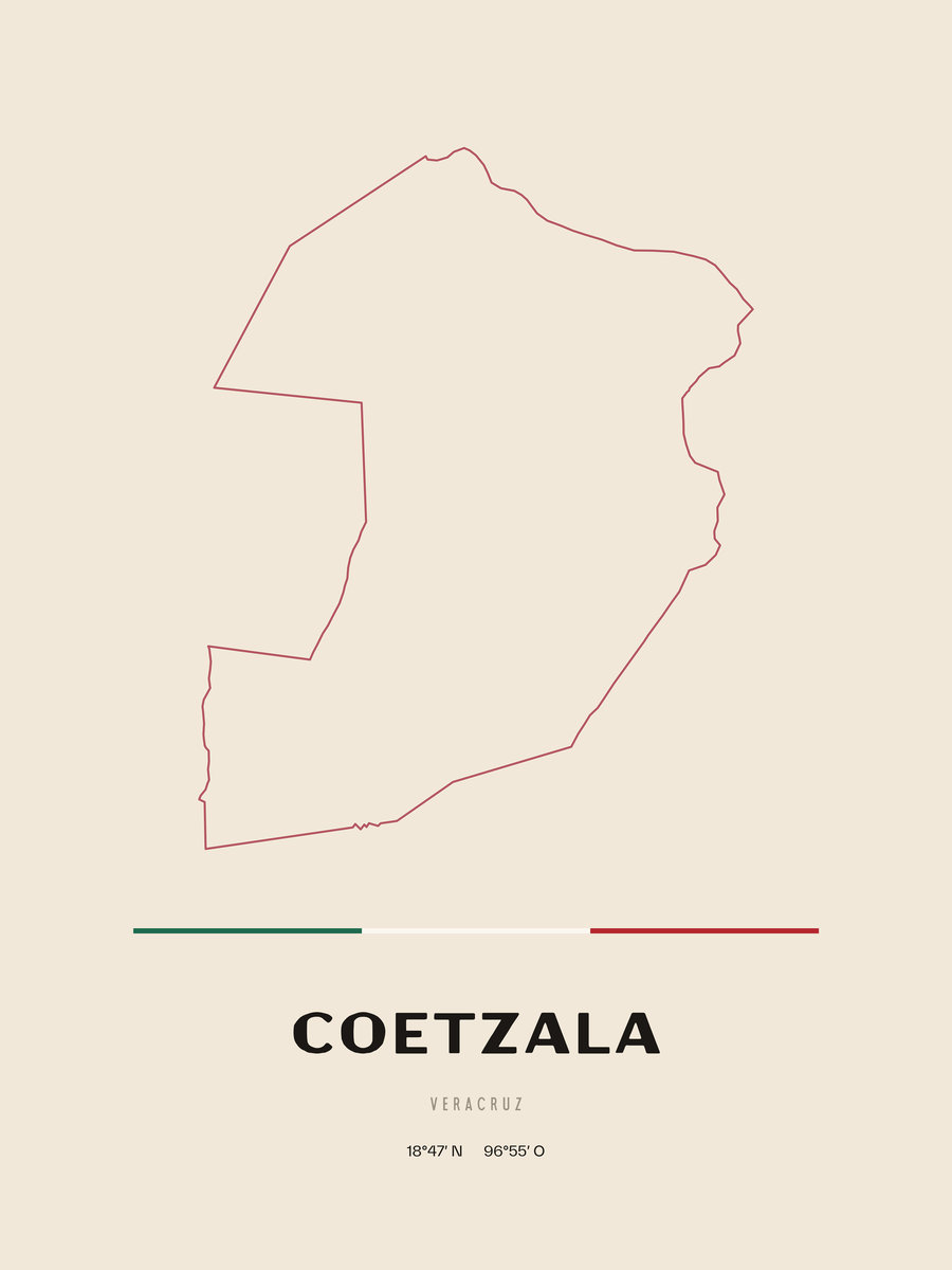Framed poster of Coetzala, Veracruz.