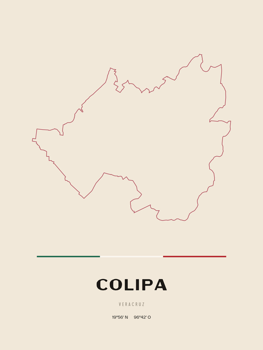 Framed poster of Colipa, Veracruz.