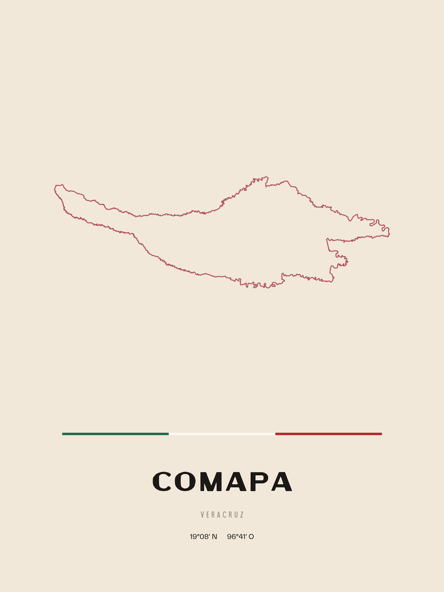 Framed poster of Comapa, Veracruz.