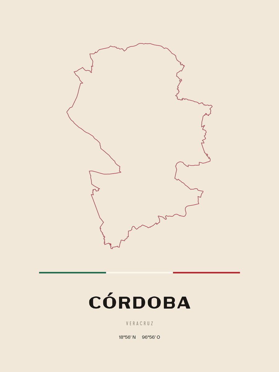 Framed poster of Córdoba, Veracruz.