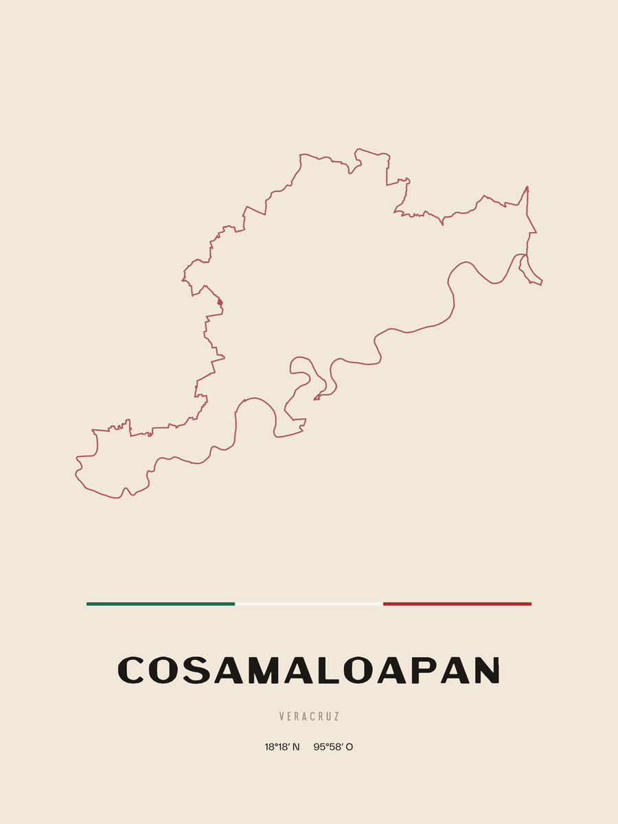 Framed poster of Cosamaloapan, Veracruz.