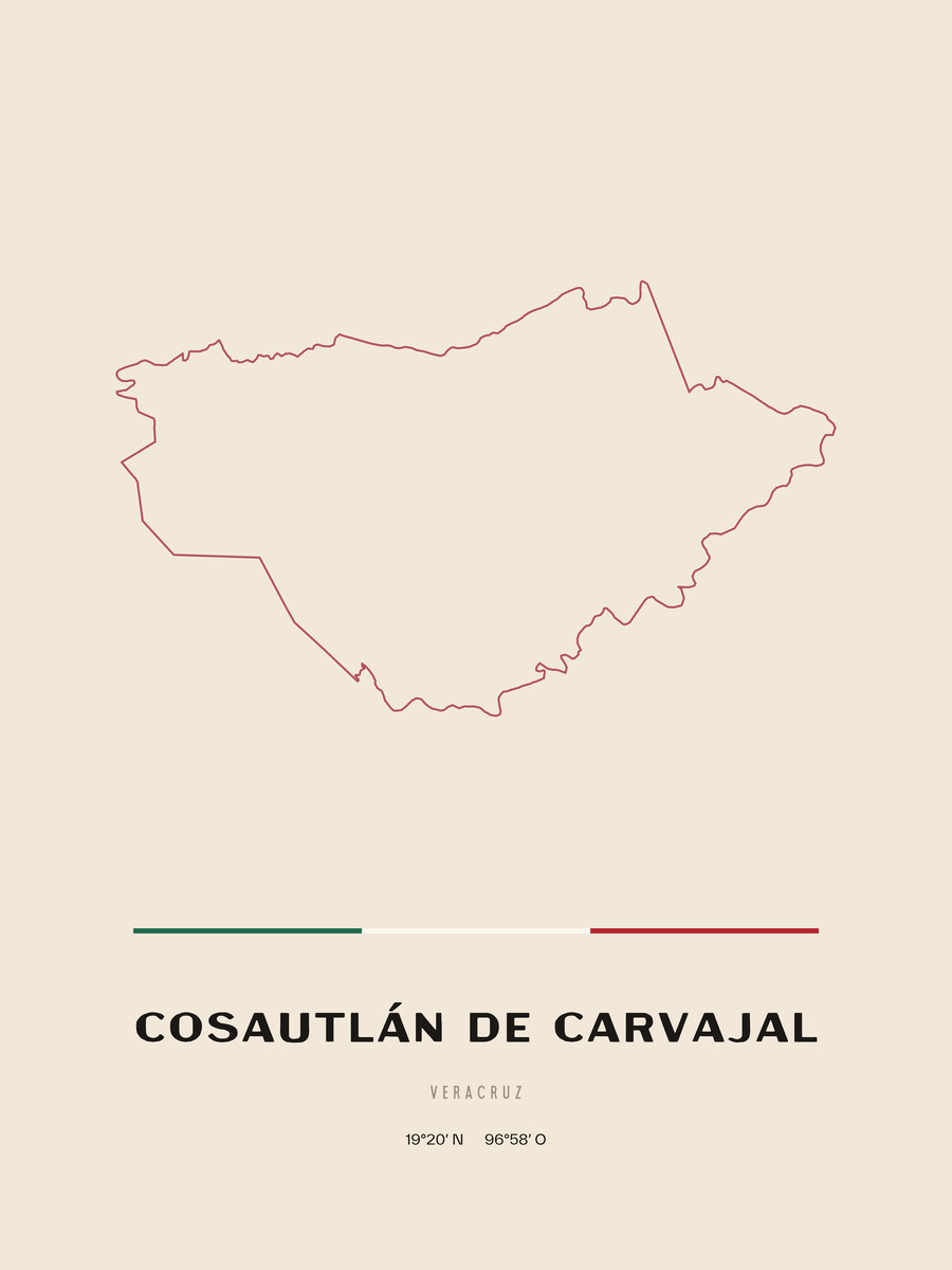 Framed poster of Cosautlán de Carvajal, Veracruz.