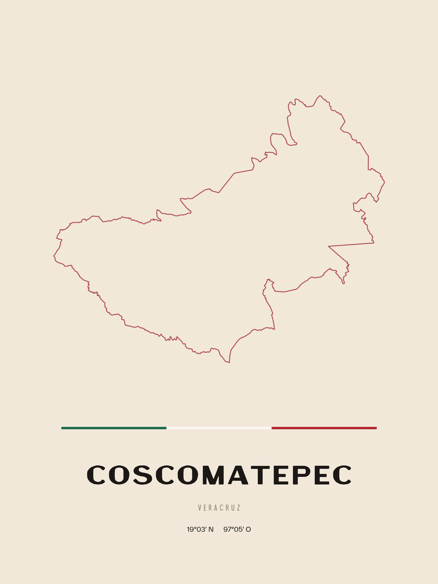 Framed poster of Coscomatepec, Veracruz.