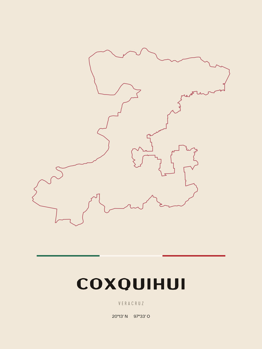 Framed poster of Coxquihui, Veracruz.