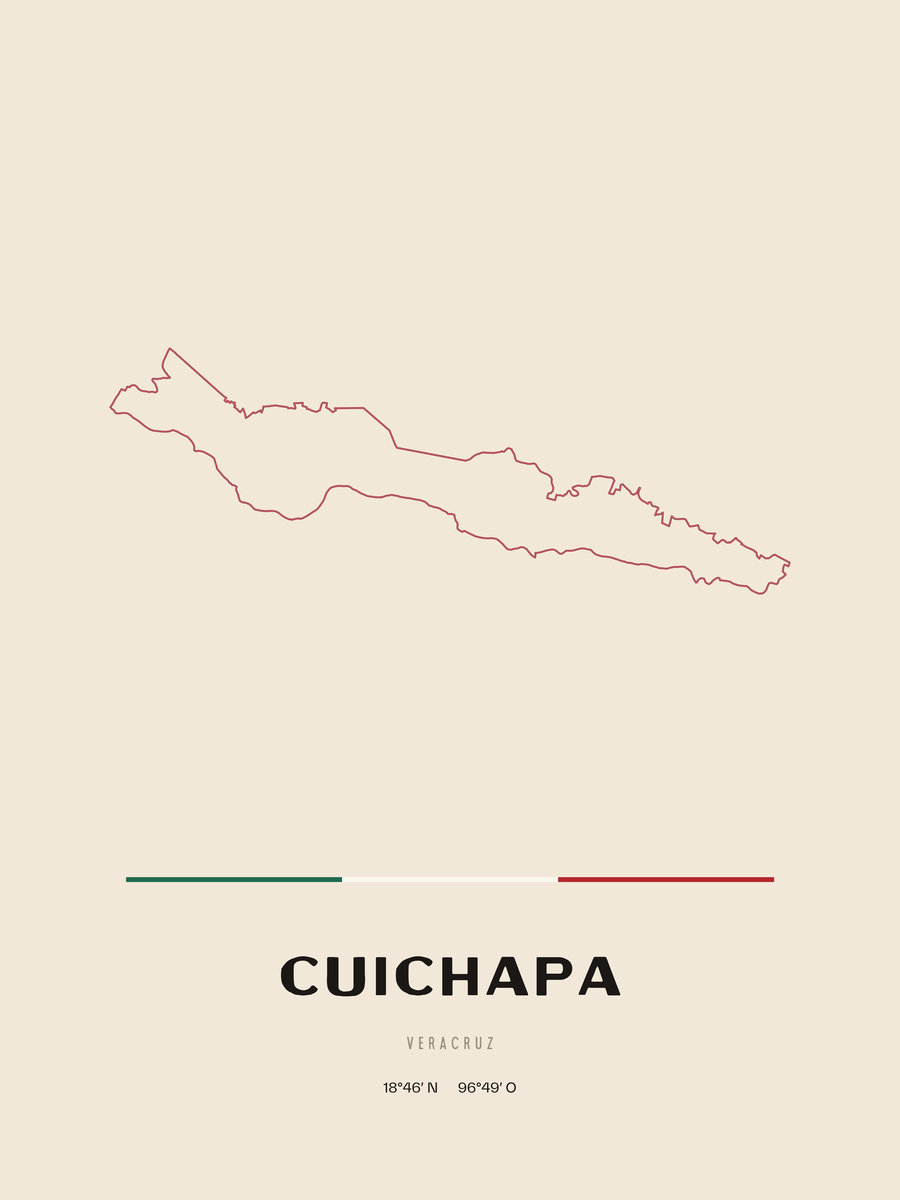 Framed poster of Cuichapa, Veracruz.