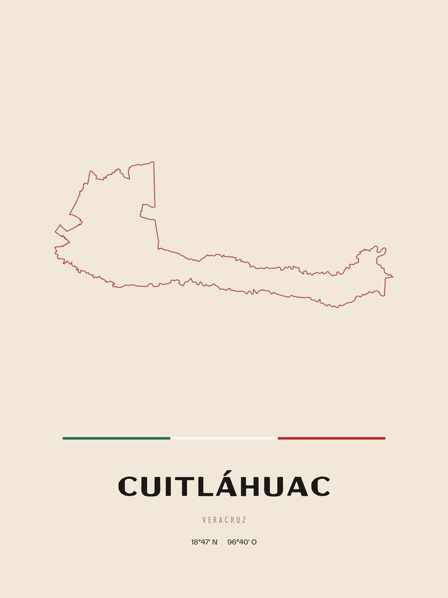 Framed poster of Cuitláhuac, Veracruz.