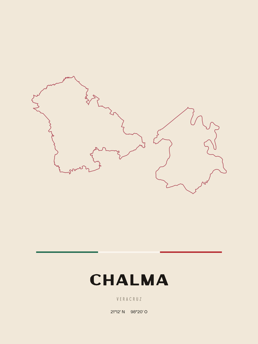 Framed poster of Chalma, Veracruz.