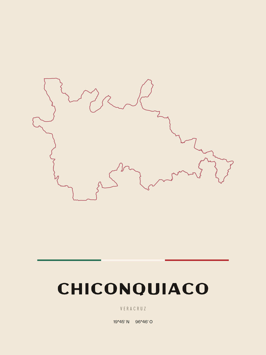 Framed poster of Chiconquiaco, Veracruz.