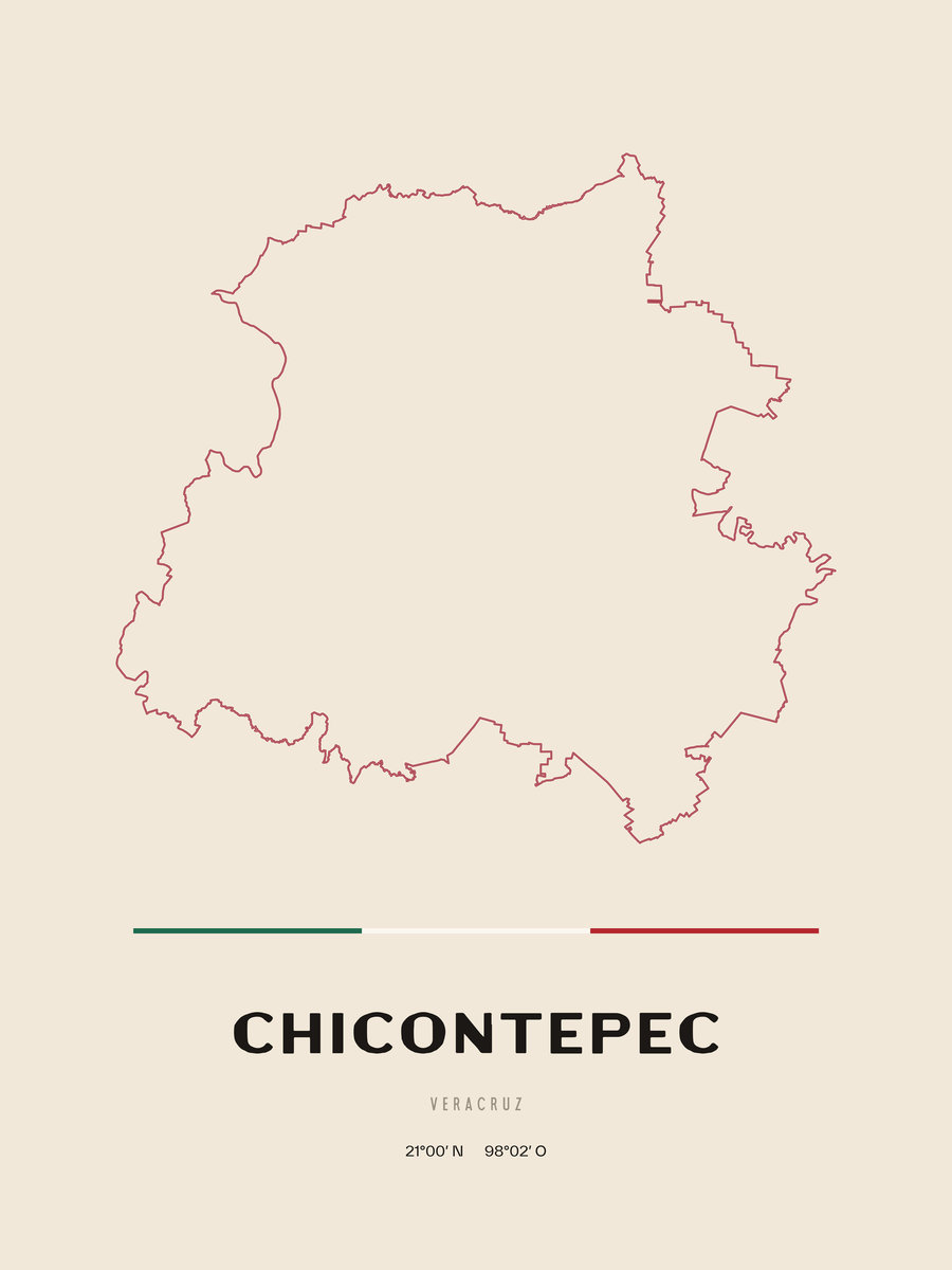 Framed poster of Chicontepec, Veracruz.