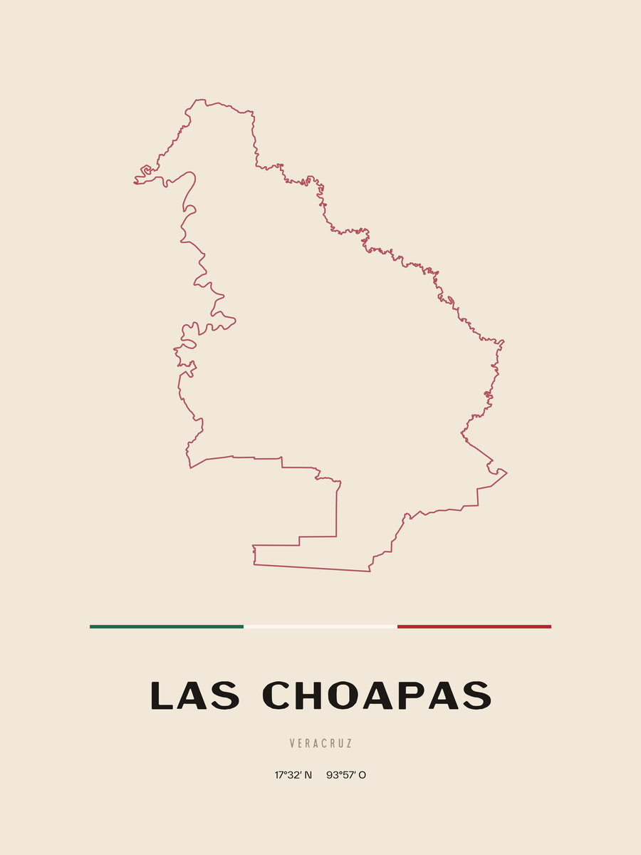 Framed poster of Las Choapas, Veracruz.