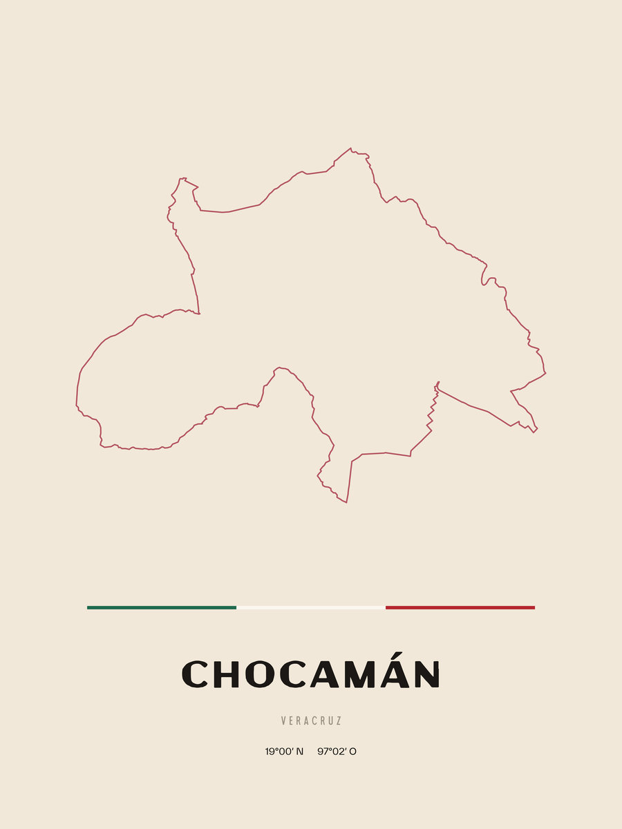 Framed poster of Chocamán, Veracruz.