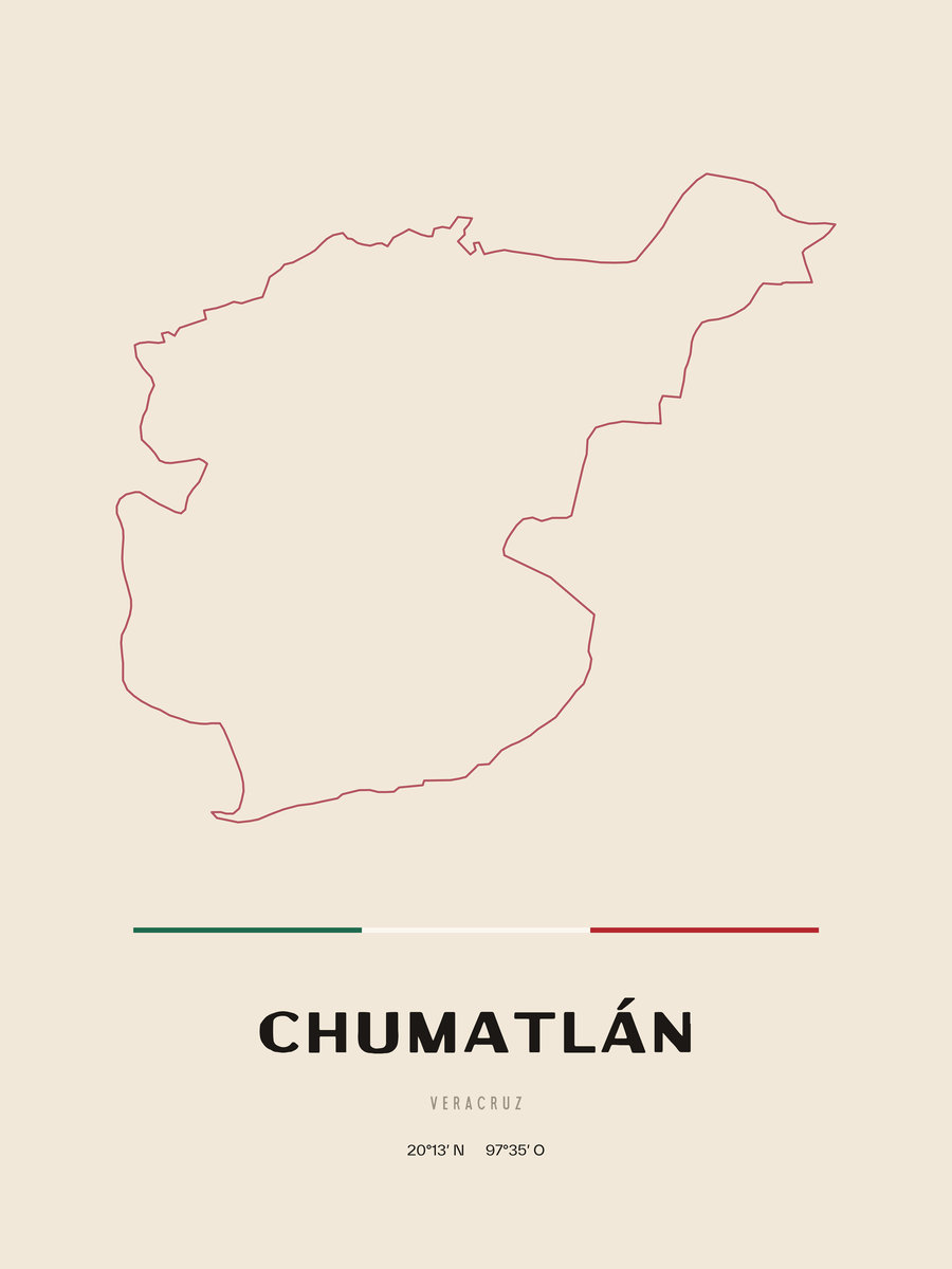 Framed poster of Chumatlán, Veracruz.