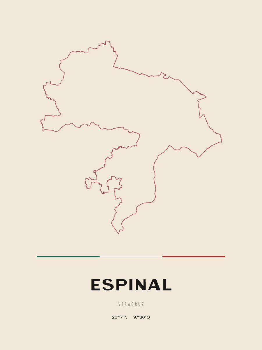 Framed poster of Espinal, Veracruz.