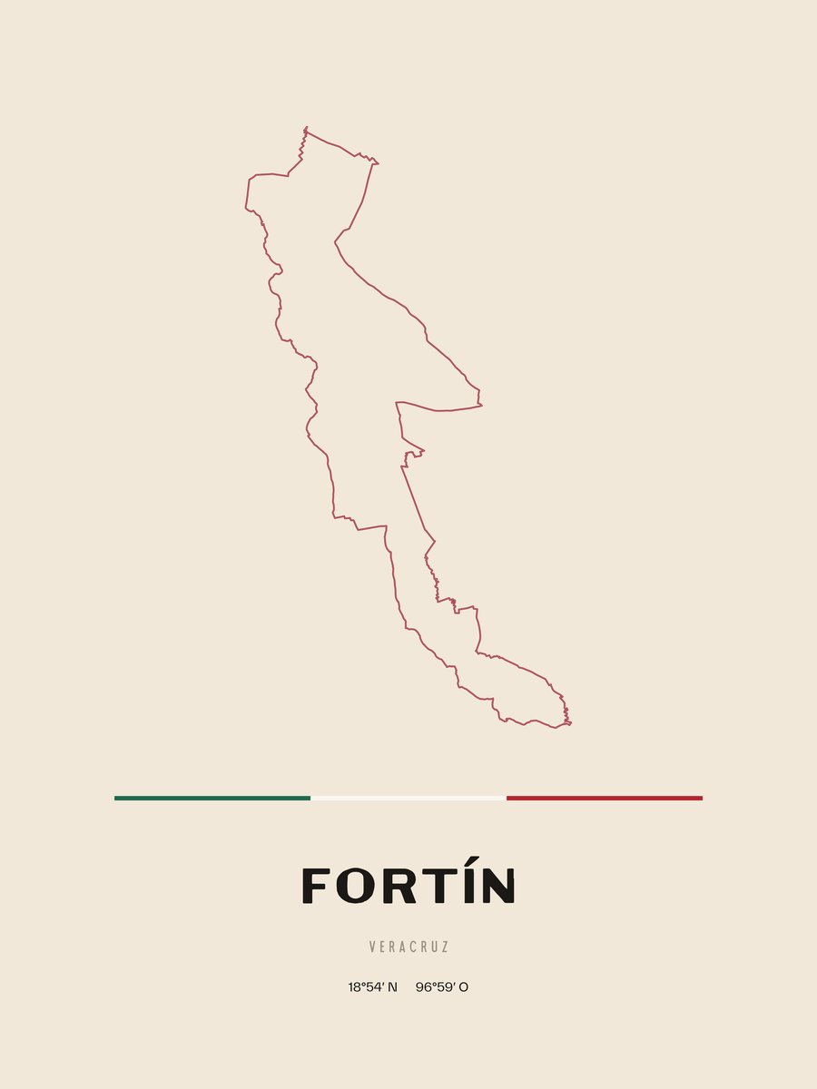 Framed poster of Fortín, Veracruz.