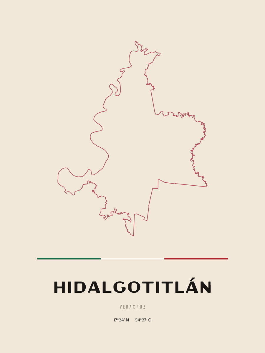 Framed poster of Hidalgotitlán, Veracruz.