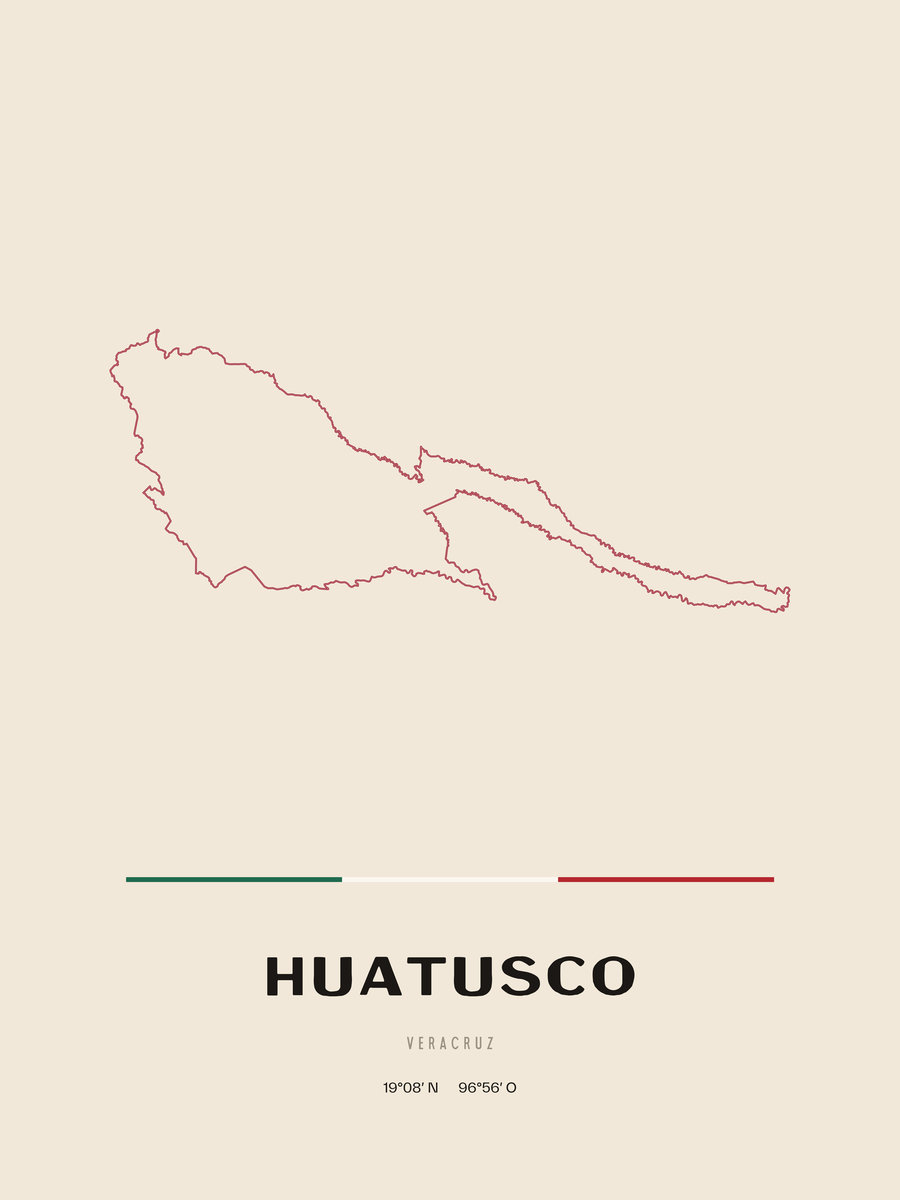 Framed poster of Huatusco, Veracruz.